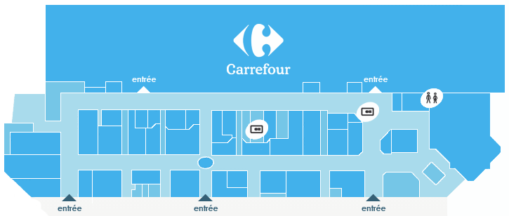 Plan du centre Commercial Carrefour Douai Flers
